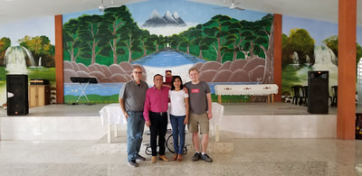 A group gathered during a ministry trip
